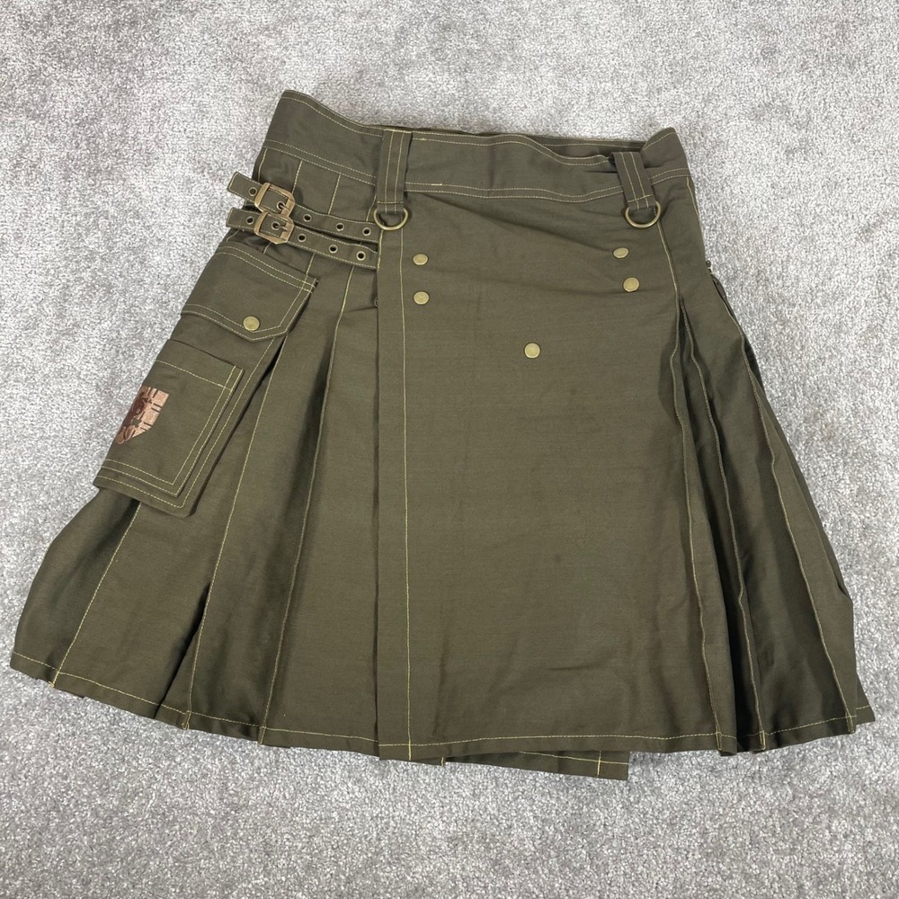 Damn Near Kilt Em Kilt Mens Small Utility Tactical Cargo Pocket Olive Green